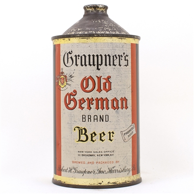 Graupners Old German Brand Beer Quart Can