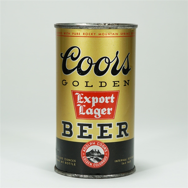Coors Golden Export Lager Flat Top Beer Can