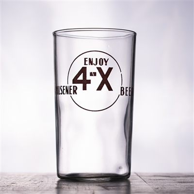4-X Pilsener Enamel Glass