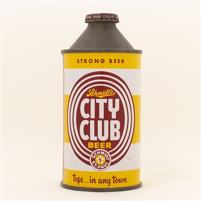 Schmidts City Club Beer Cone Top Can