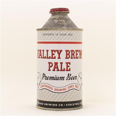 Valley Brew Pale Beer Cone Top Beer Can