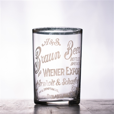 Arnholt & Schaefer Brewing Braun Pre-Pro Etched Drinking Glass