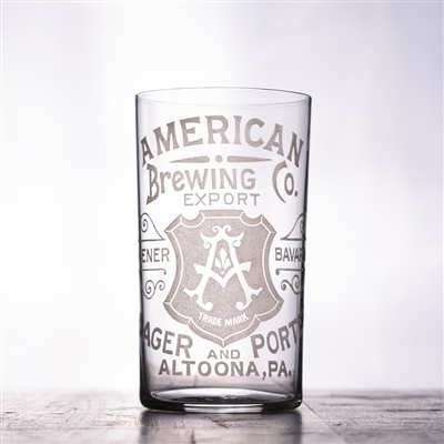 American Brewing PA Pre-Pro Etched Drinking Glass
