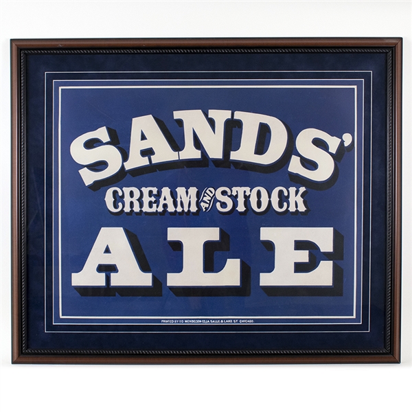 Sands Cream Stock Ale Lithograph