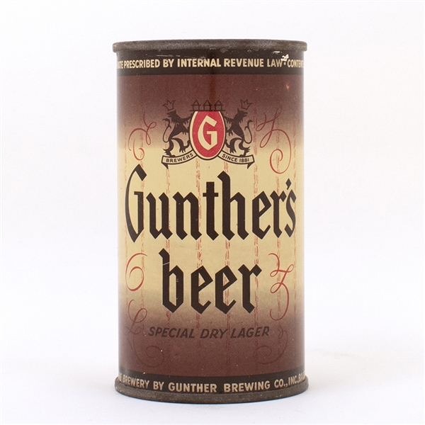 Gunther Special Dry Lager Beer Can