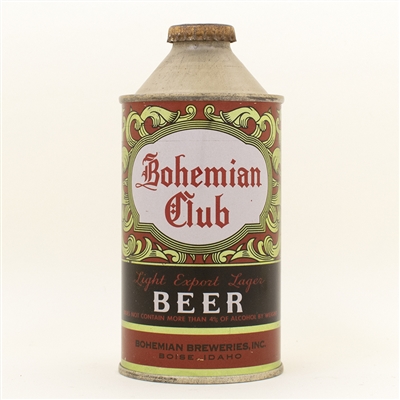 Bohemian Club Beer Cone Top Can