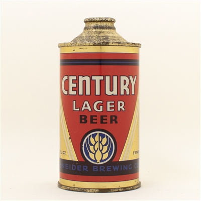 Century Lager Beer Low Profile Cone Top Can