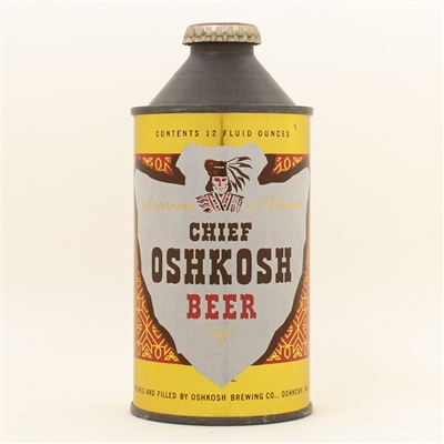 Chief Oshkosh Beer Cone Top Can