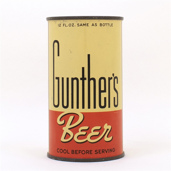 Gunthers Beer Flat Top Can LONG OPENER