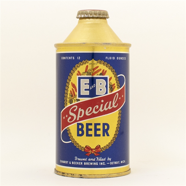 E and B Special Beer Cone Top Can