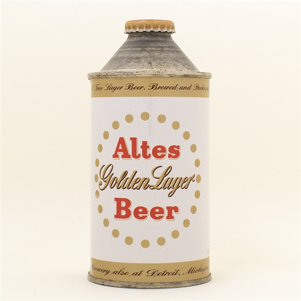 Altes Golden Lager Cone Top Beer Can