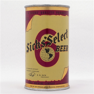 Sicks Select Beer WFIR Instructional Flat Top  133-11