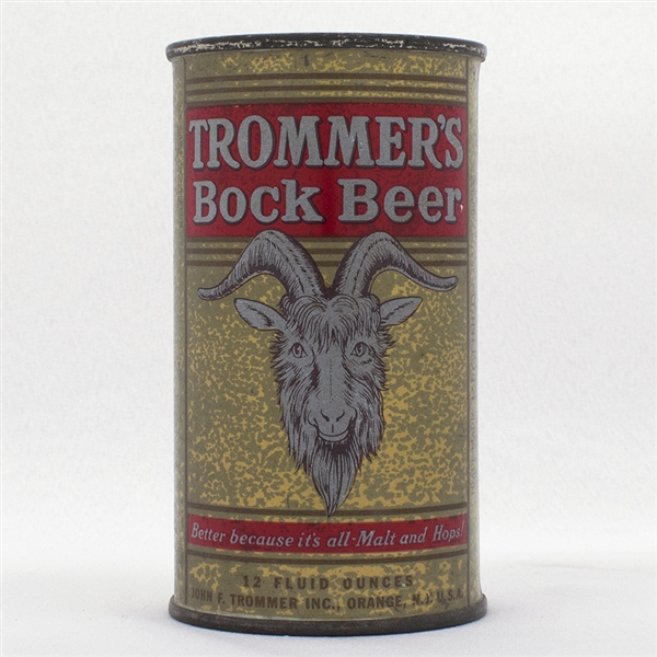 Trommers Bock Flat Top Beer Can TOUGH  139-36