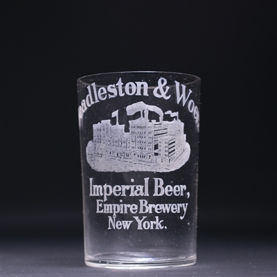 Beadleston and Woerz Imperial Beer Pre-Prohibition Etched Glass 