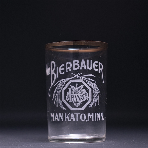 Wm Bierbauer Pre-Prohibition Etched Glass 