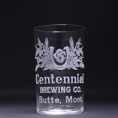 Centennial Brewing Pre-Prohibition Etched Drinking Glass 