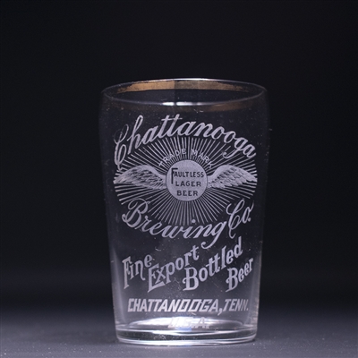Chattanooga Brewing Co Pre-Prohibition Etched Drinking Glass 