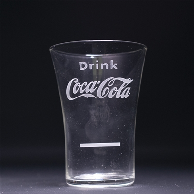 Coca-Cola Prohibition-era Etched Drinking Glass 