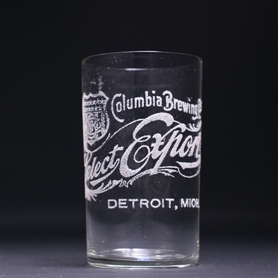 Select Export Pre-Prohibition Etched Drinking Glass 