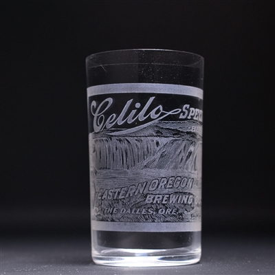 Celilo Special Pre-Prohibition Etched Drinking Glass 