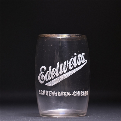 Edelweiss Pre-Prohibition Etched Drinking Glass 