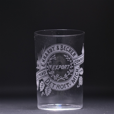 Eckhardt and Becker Export Pre-Prohibition Etched Drinking Glass 