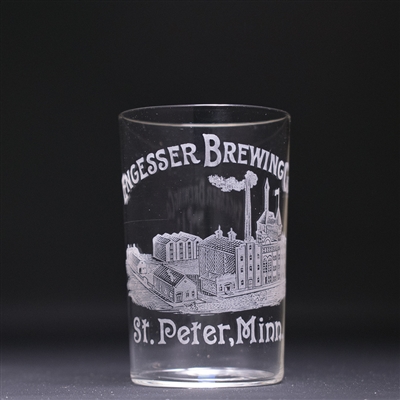 Engesser Factory Scene Pre-Prohibition Etched Drinking Glass 
