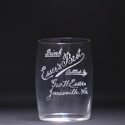 Essers Best Pre-Prohibition Etched Drinking Glass 