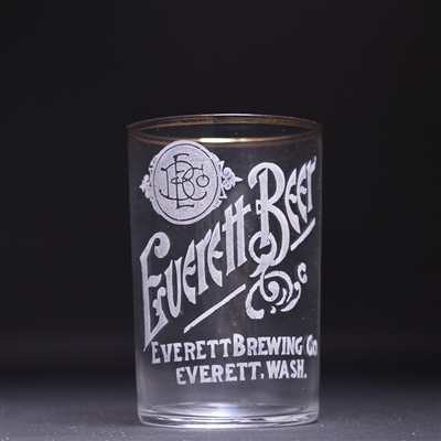 Everett Beer Pre-Prohibition Etched Drinking Glass 