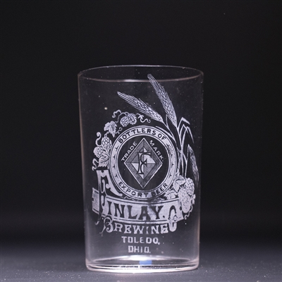 Finlay Pre-Prohibition Etched Drinking Glass 