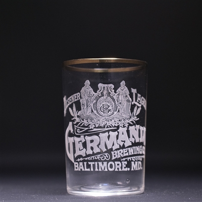 Germania Brewing Pre-Prohibition Etched Drinking Glass 