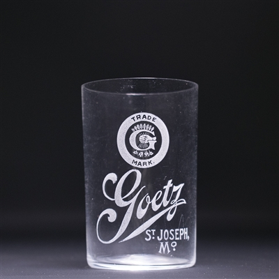 Goetz Pre-Prohibition Etched Drinking Glass 