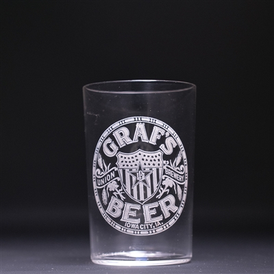 Grafs Beer Pre-Prohibition Etched Drinking Glass 