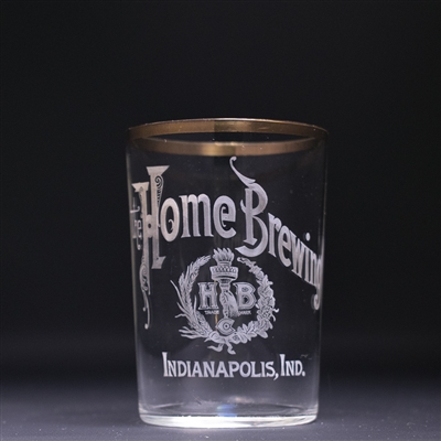 Home Brewing Pre-Prohibition Etched Drinking Glass 