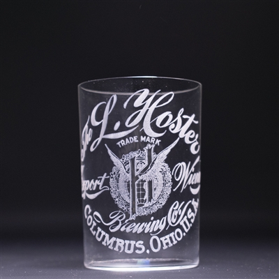 Hoster Brewing Pre-Prohibition Etched Drinking Glass 