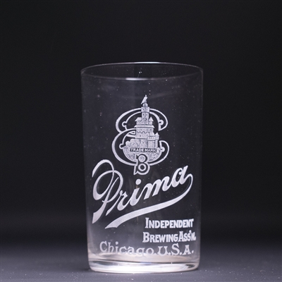 Prima Pre-Prohibition Etched Drinking Glass 