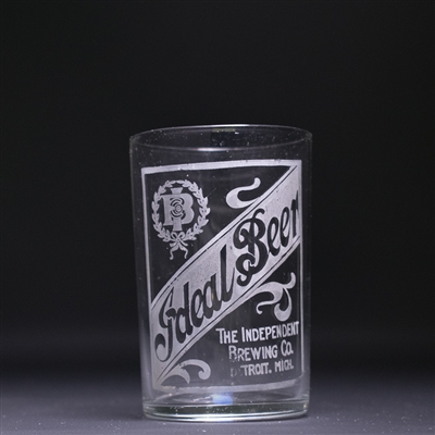 Ideal Beer Pre-Prohibition Etched Drinking Glass 