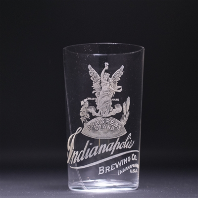 Indianapolis Brewing Pre-Prohibition Etched Drinking Glass 
