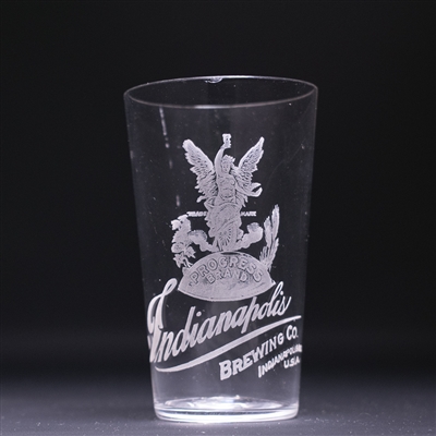 Indianapolis Brewing Pre-Prohibition Etched Drinking Glass 