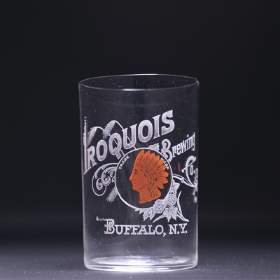 Iroquois Brewing Pre-Prohibition Etched Drinking Glass 