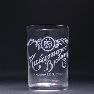 Kalamazoo Brewing Pre-Prohibition Etched Drinking Glass 