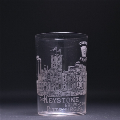 Keystone Factory Scene Pre-Prohibition Etched Drinking Glass 