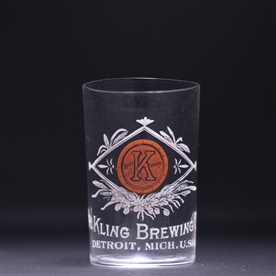 Kling Brewing Pre-Prohibition Etched Drinking Glass 