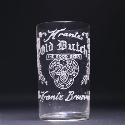 Krantz Old Dutch Pre-Prohibition Etched Drinking Glass 