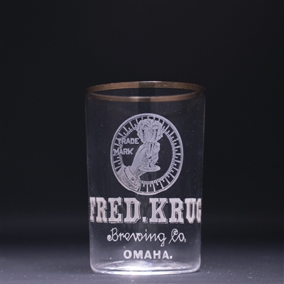 Fred Krug Brewing Pre-Prohibition Etched Drinking Glass 