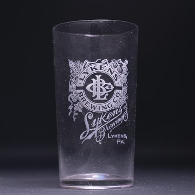 Lykens Brewing Pre-Prohibition Etched Drinking Glass 