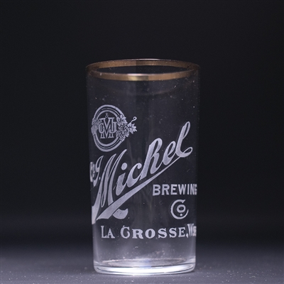 Michel Brewing Pre-Prohibition Etched Drinking Glass 