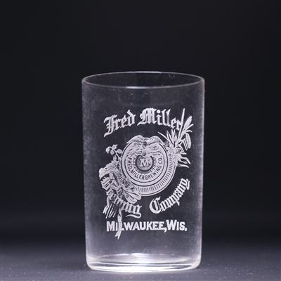 Miller Brewing Pre-Prohibition Etched Drinking Glass 