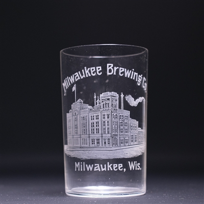 Milwaukee Brewing Factory Scene Pre-Prohibition Etched Glass 