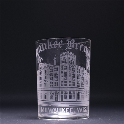 Milwaukee Brewing Factory Scene Pre-Prohibition Etched Glass 